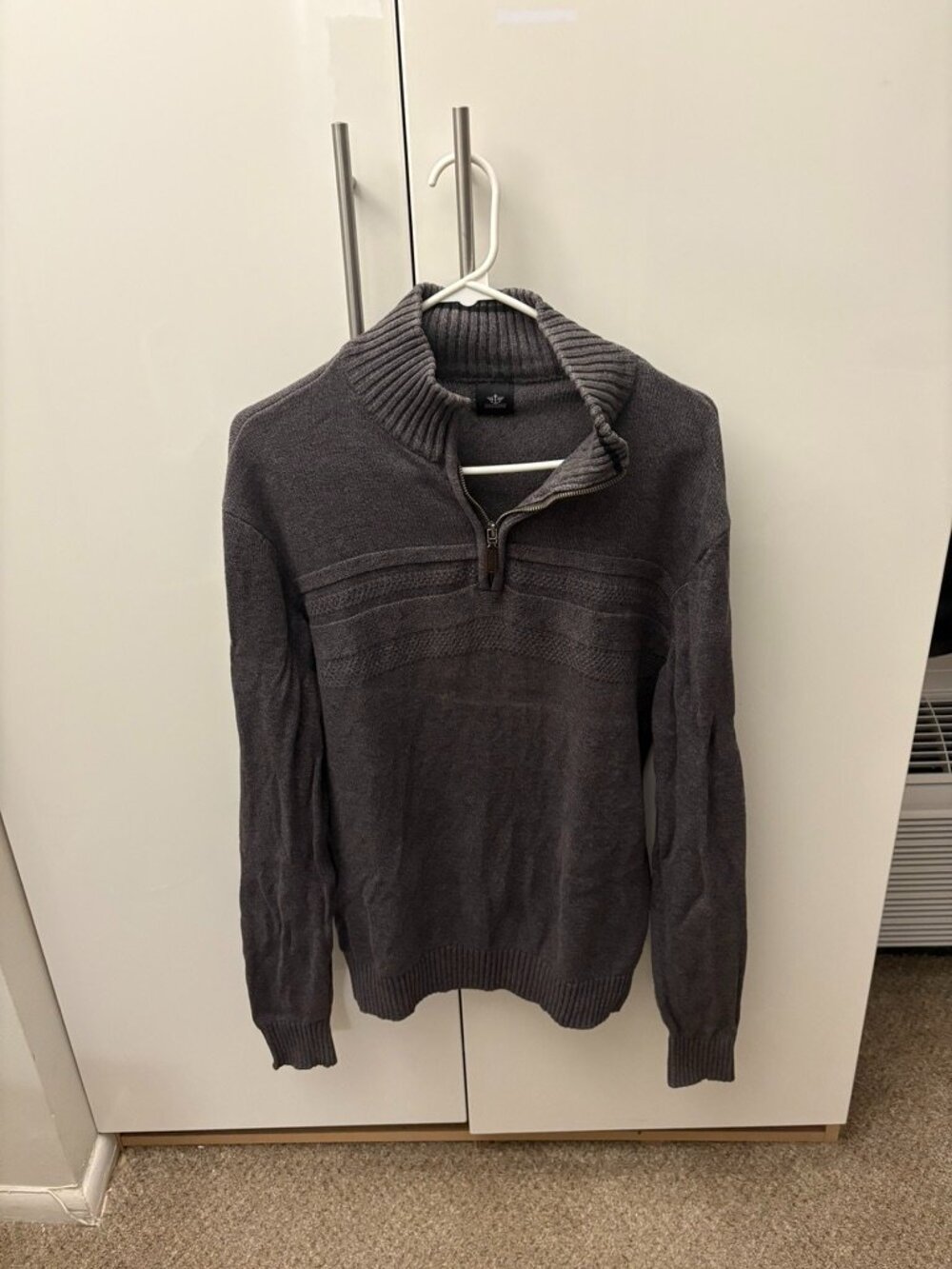 Dockers Grey Mock-Collar Mens Large Sweater